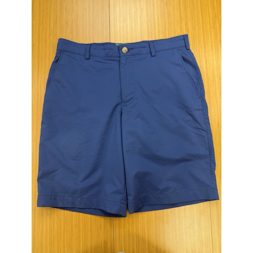Southern Tide Club Golf Shorts Mens 34 Blue Performance Stretch Flat Front Chino